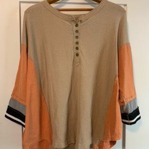 Free People We The Free Just Tip It Henley Top Team Sport Combo